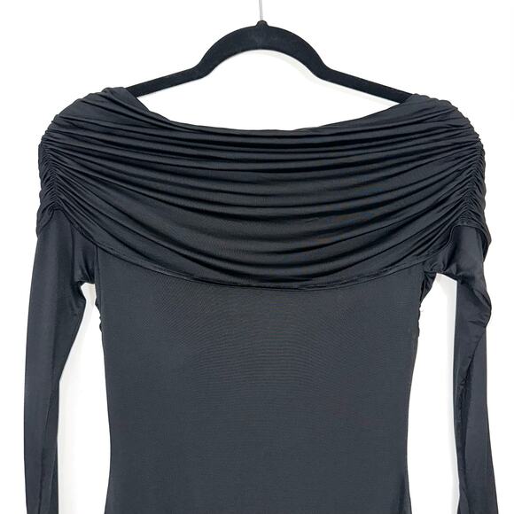 NWT Nana Jacqueline Black Olivia Long Sleeve Mini Dress Size Small - Picture 12 of 16